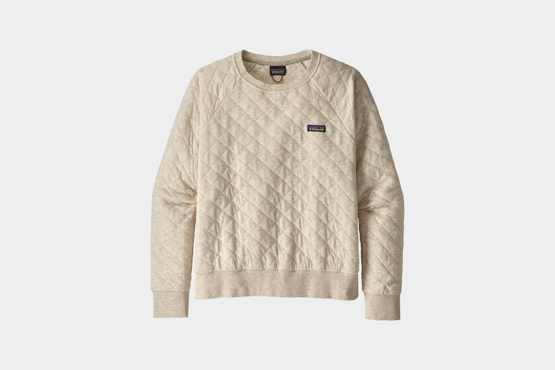 men's organic cotton quilt crewneck sweatshirt