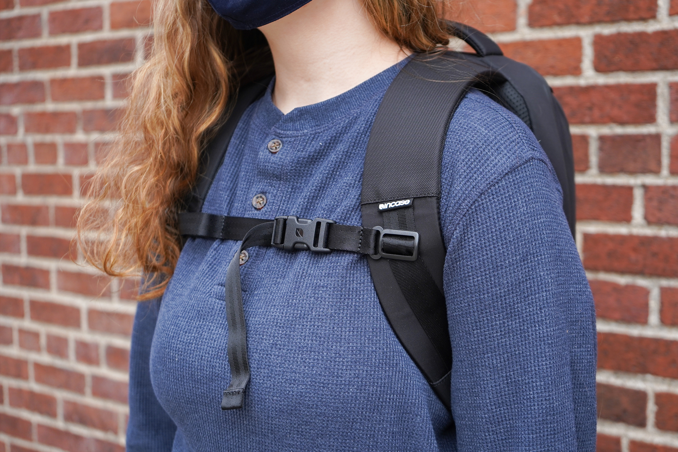 Incase ICON Lite Triple Black Backpack Shoulder Straps and Sternum Strap