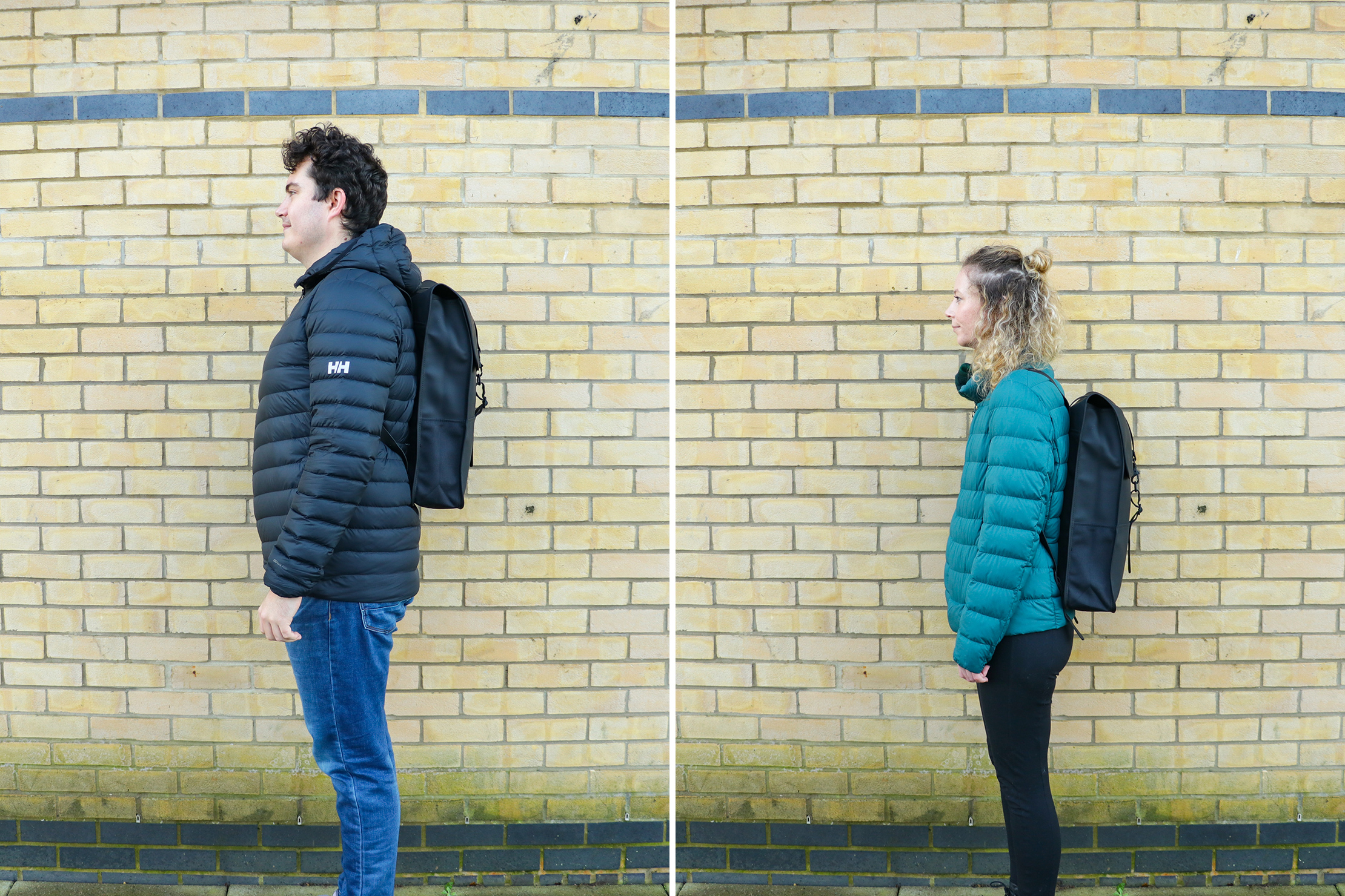 Left: Rebecca Coates, Height, 5’7” (170 cm), Torso: 16” (41 cm) | Right: Nathan Coverdale, Height, 6’4” (193 cm), Torso: 19” (48 cm)