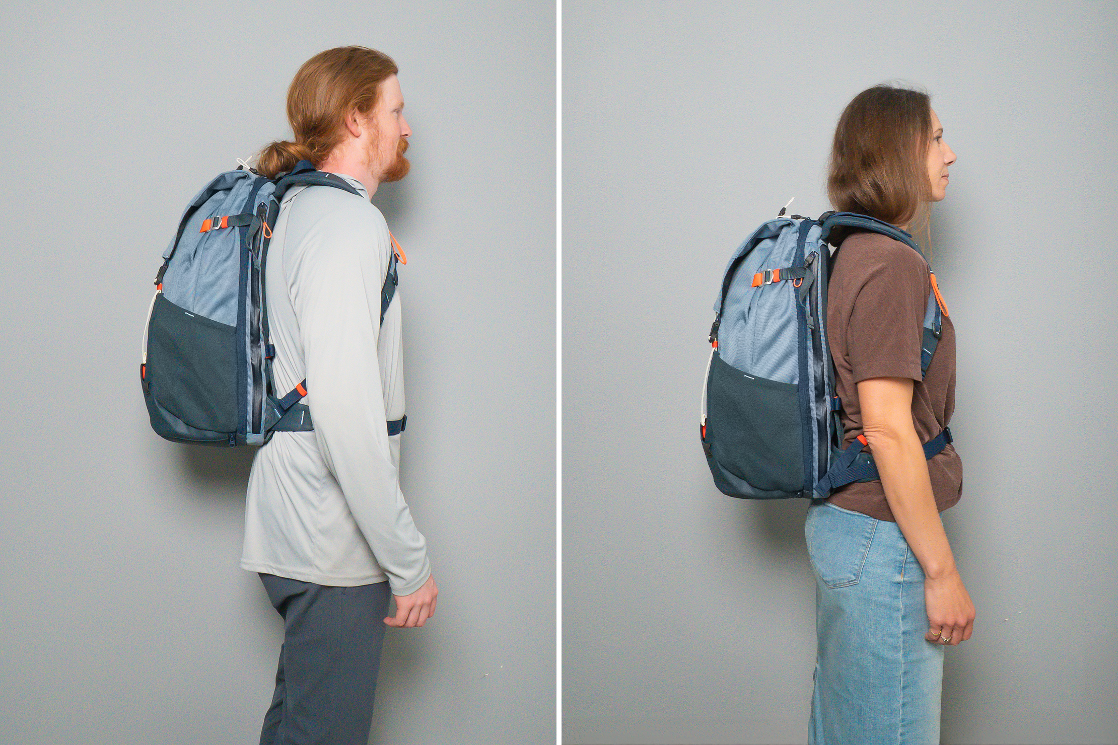 Tropicfeel Shell Travel Backpack Side by Side