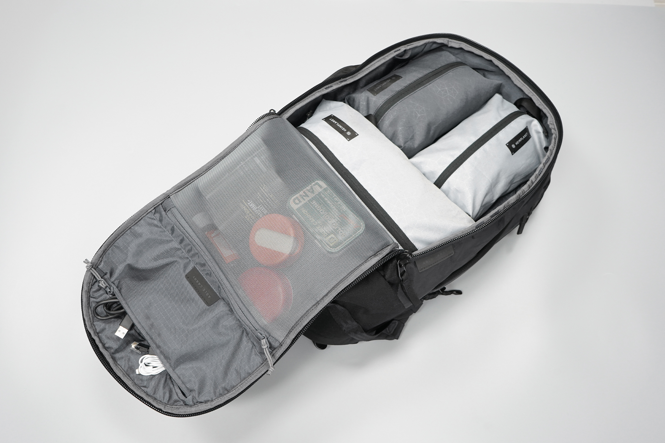 Able Carry Max Backpack | The main compartment opens up clamshell-style