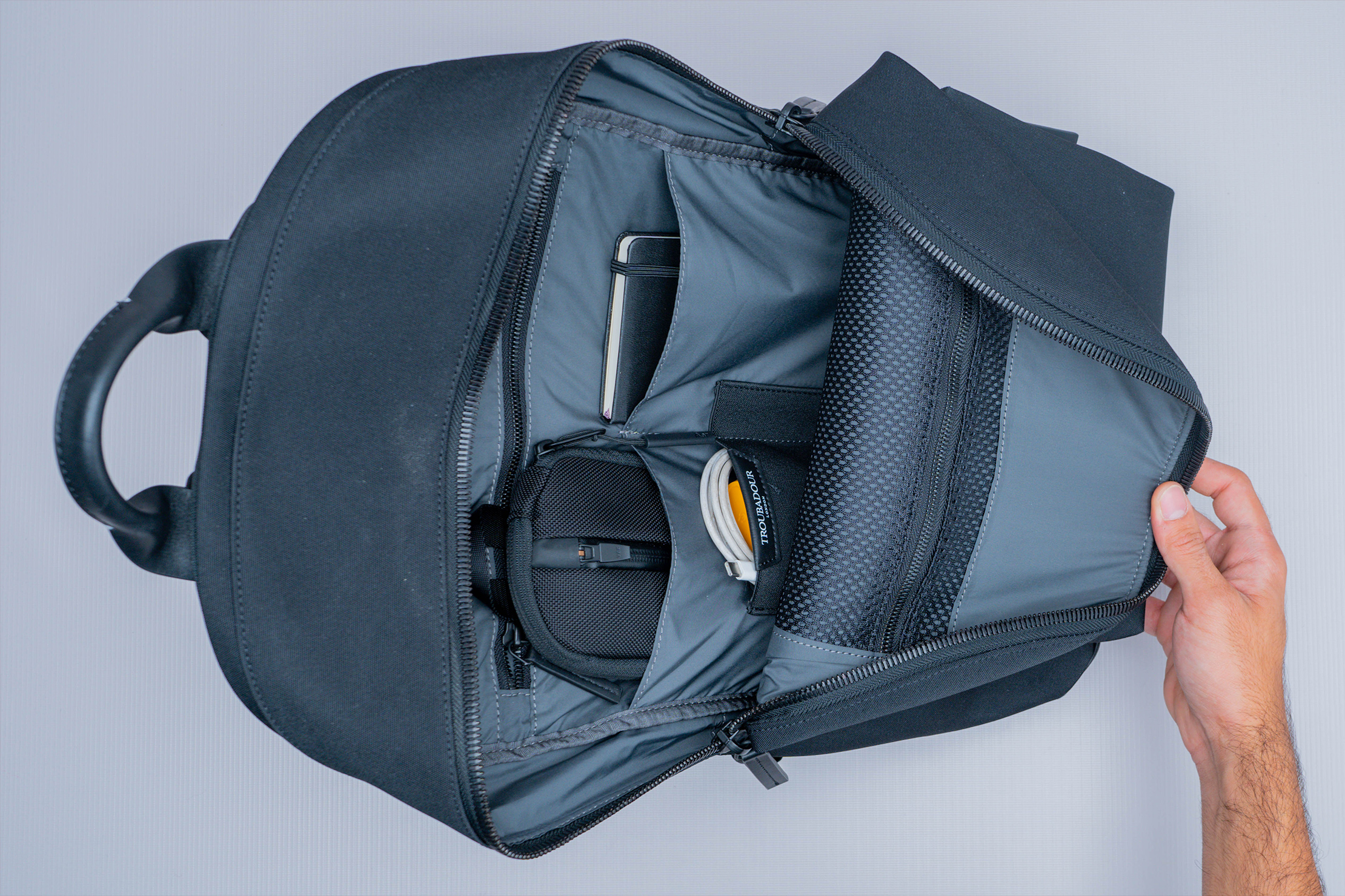 Troubadour Goods Adventure Slipstream Backpack Packed Interior