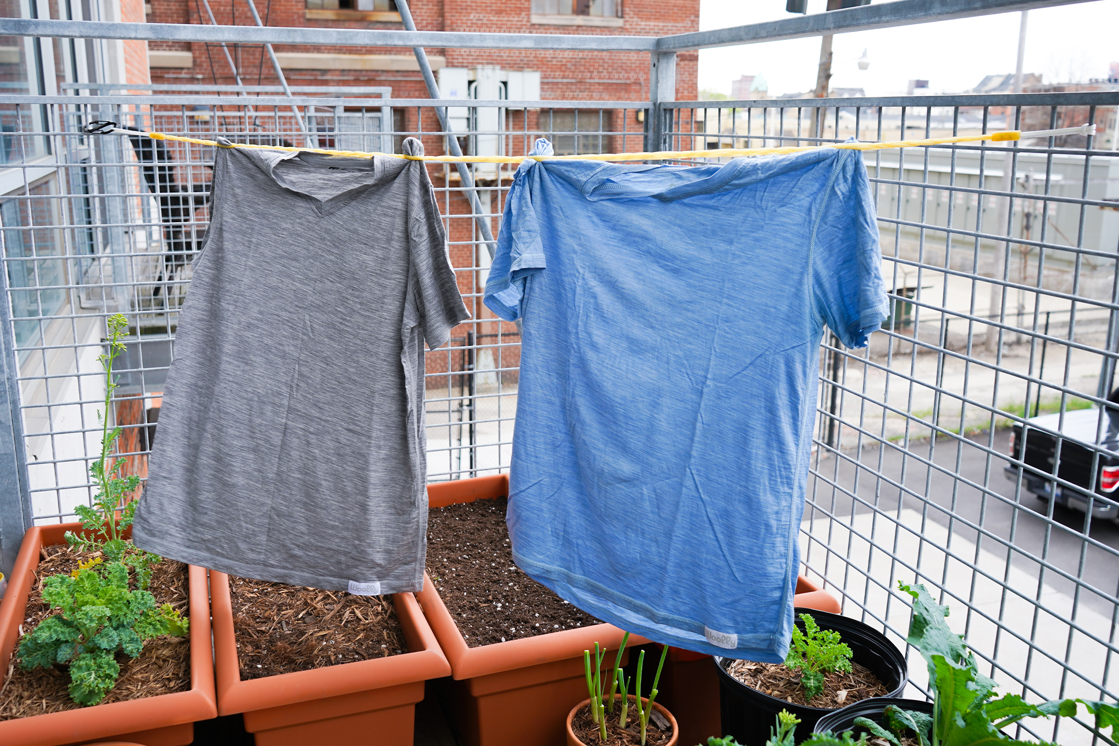 Flexo-Line Clothesline drying on the balcony