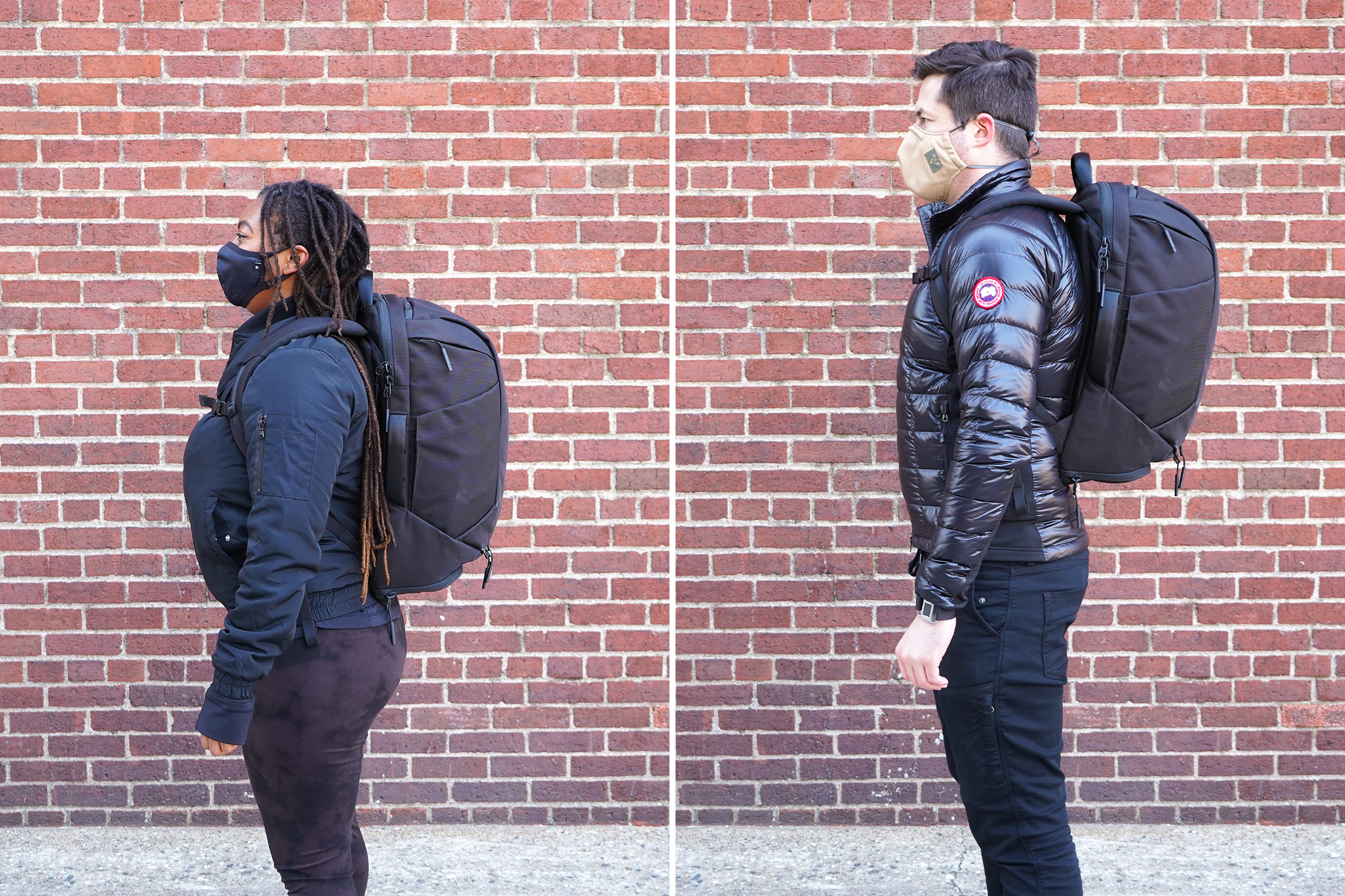 Aer Duffel Pack 3 | Male & Female Fit Photos