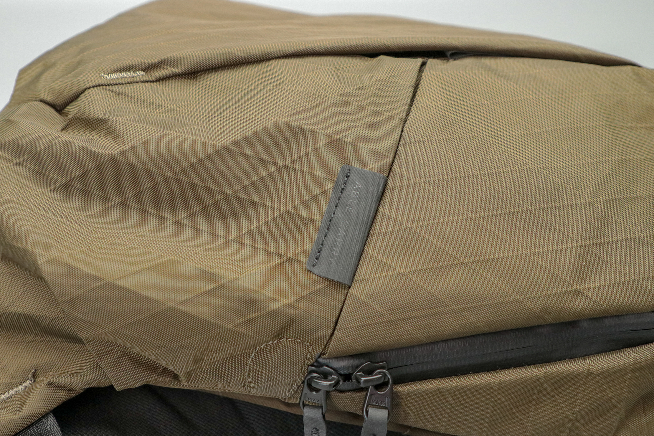 Able Carry Thirteen Daybag materials and zippers