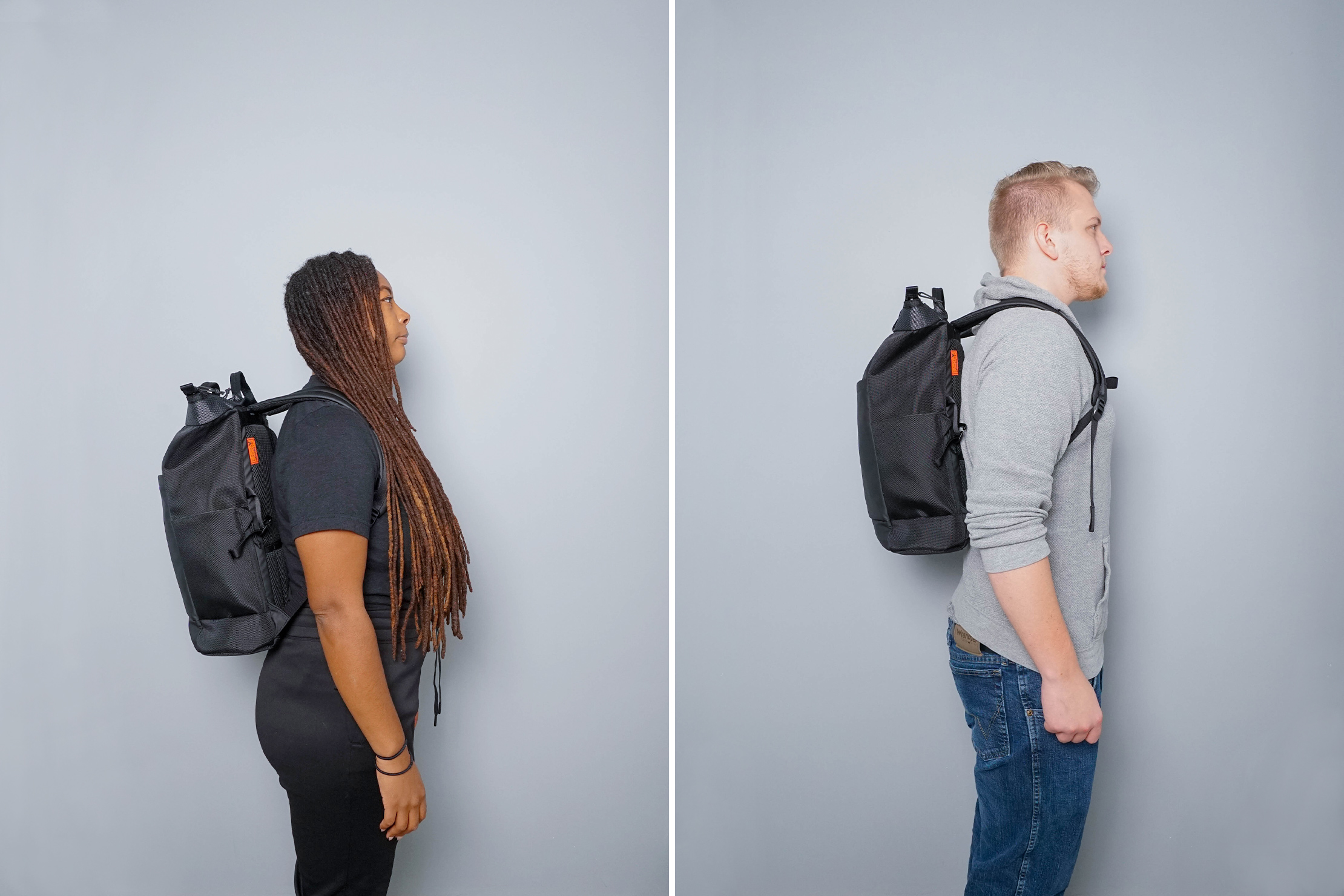 Topologie Haul Backpack Dry side by side
