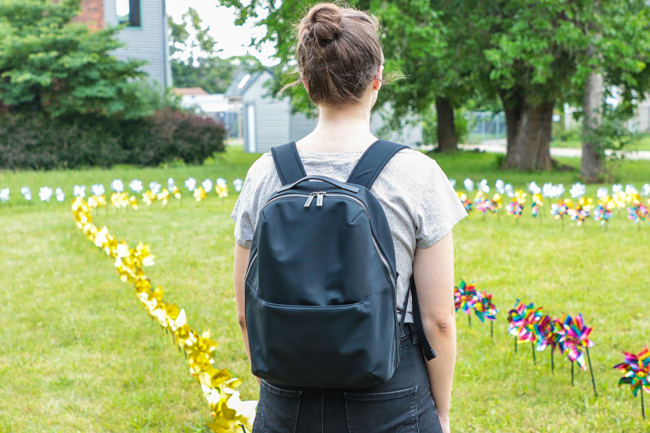 Mini store zip backpack