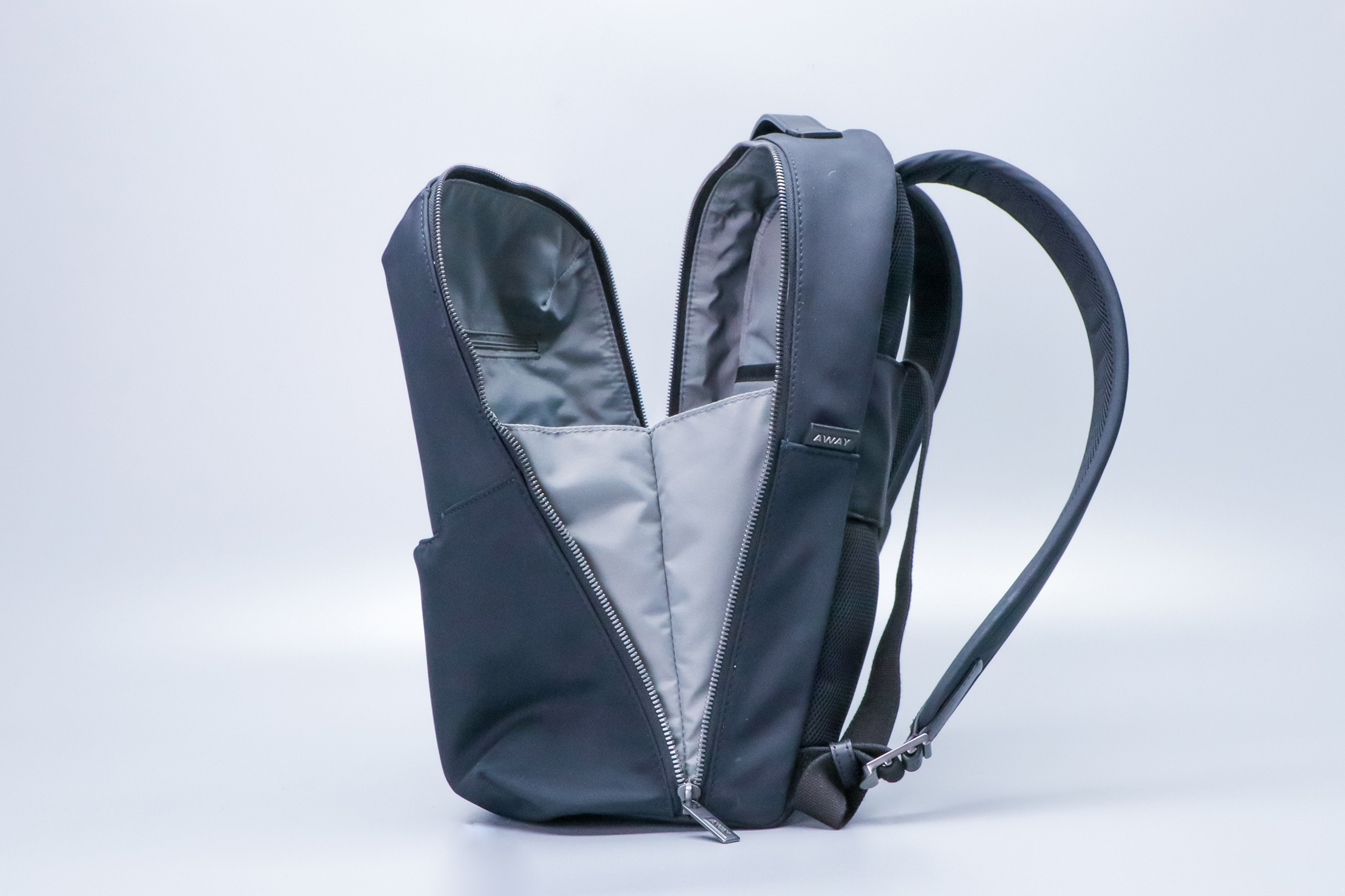 Away Small Zip Backpack Clamshell