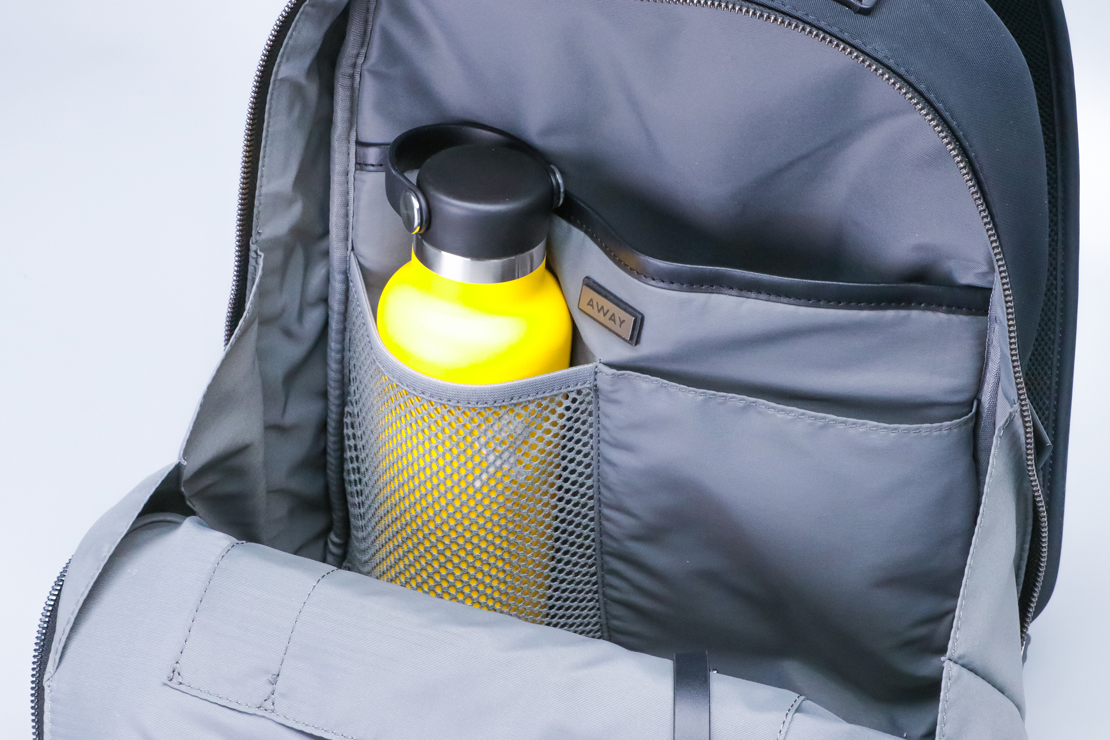 Away Small Zip Backpack Inside Water Bottle