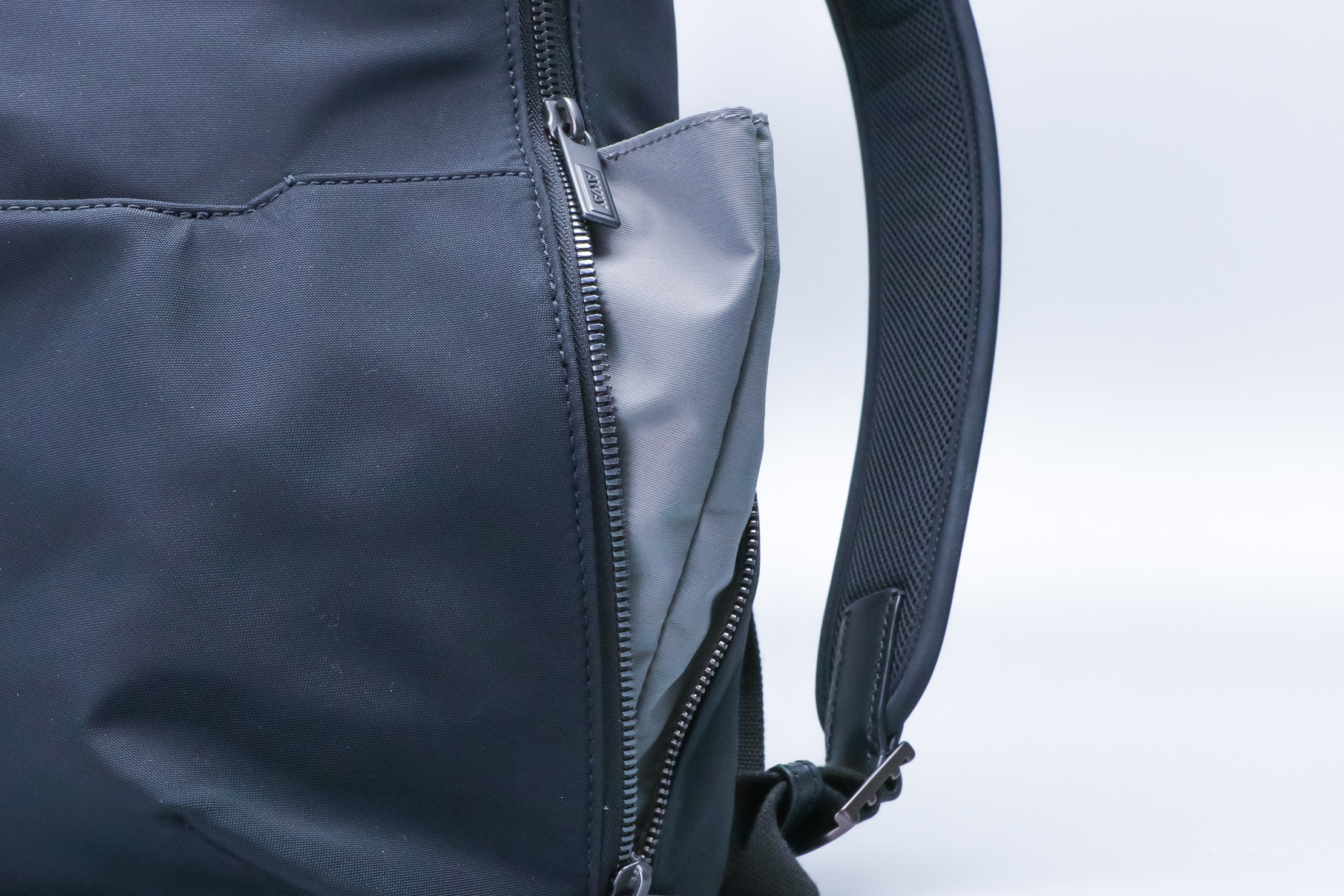 Away Small Zip Backpack Gussets in the Way