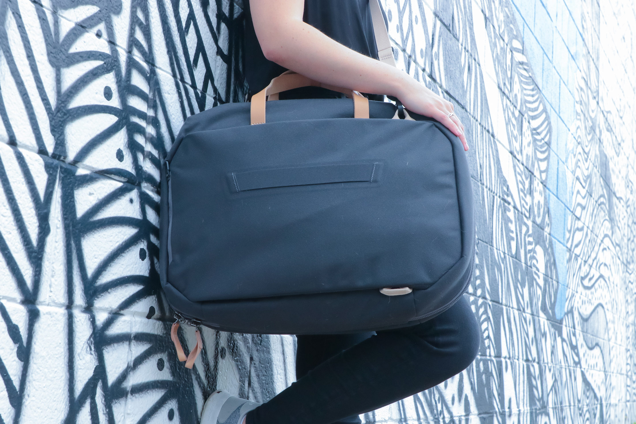 Bellroy Flight Bag in Detroit on Shoulder