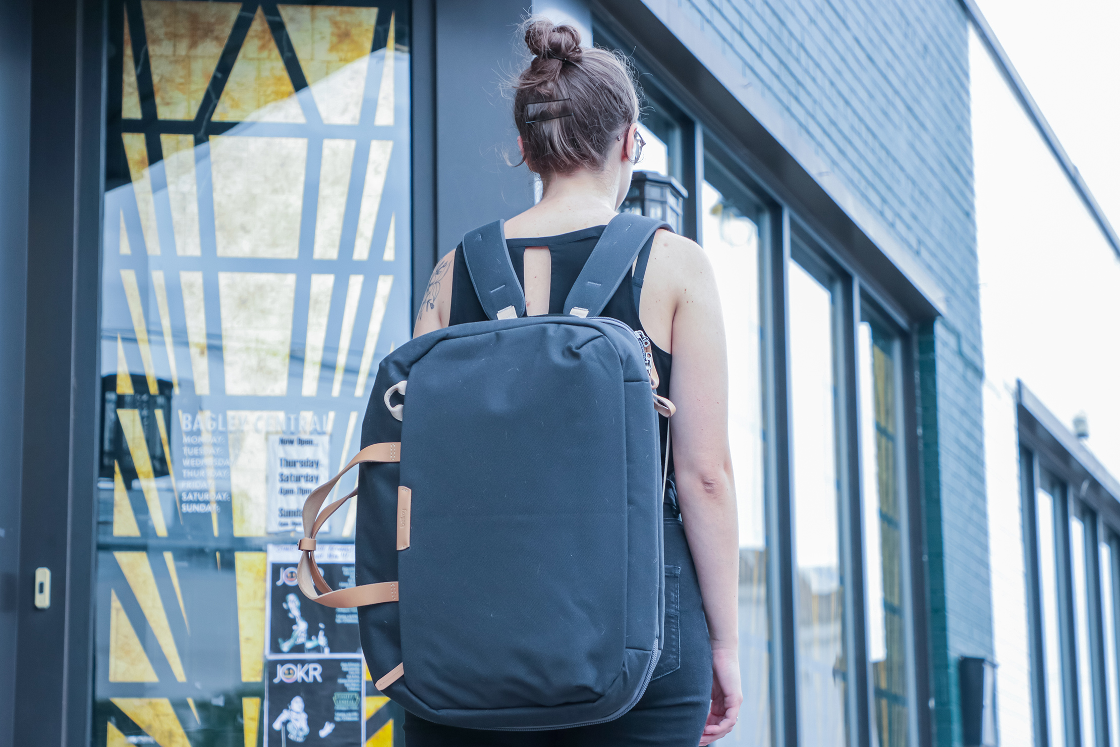 Bellroy Flight Bag in Detroit As A Backpack