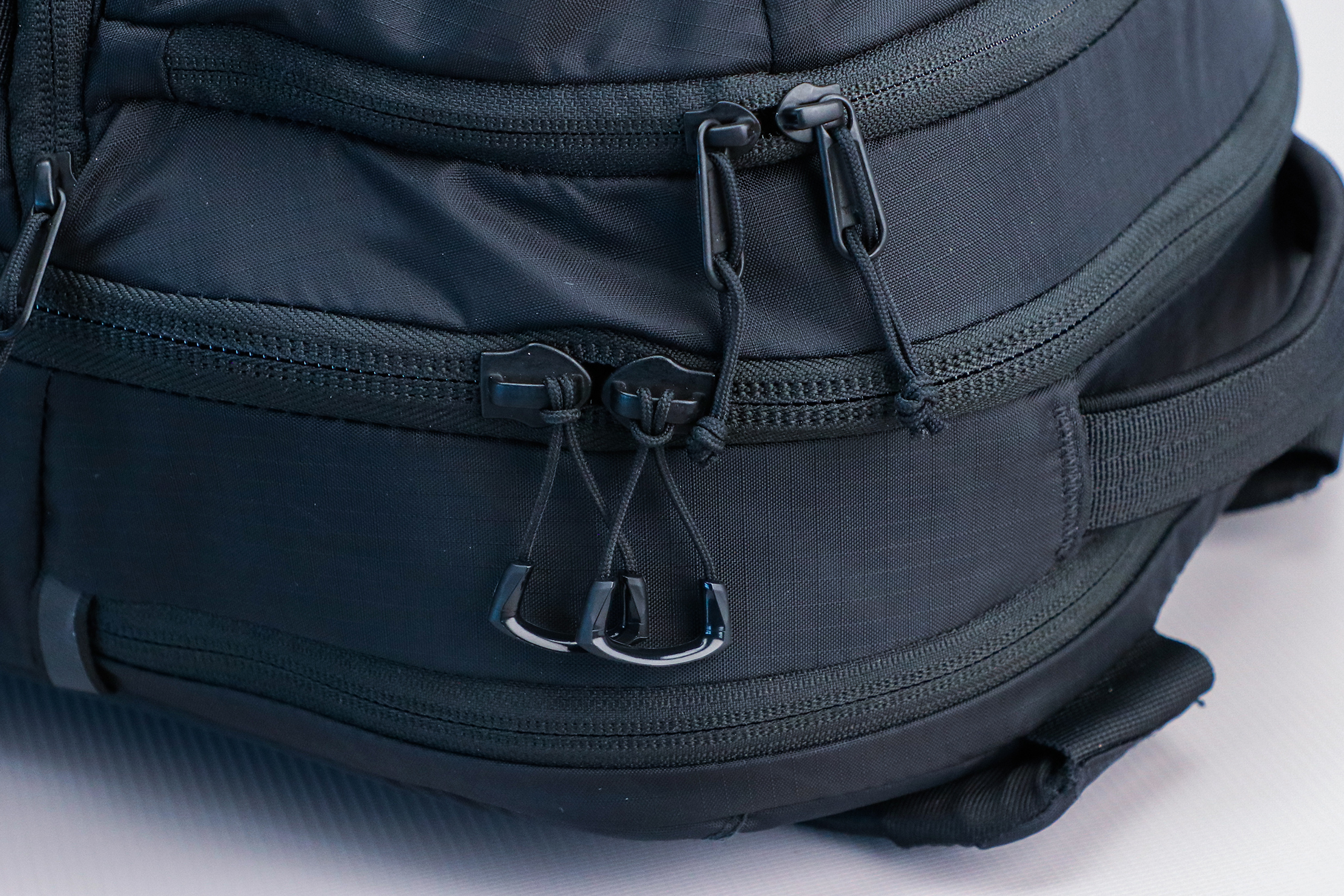 The North Face Surge Backpack zippers and zipper pulls