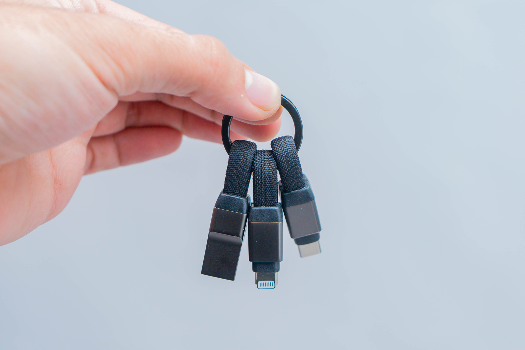 inCharge® Mini  The smallest MFi keyring cable in the world – Rolling  Square