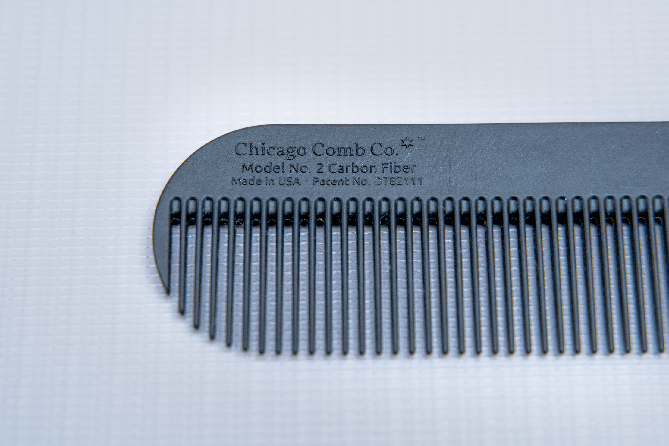 Chicago Comb Co. Model No. 2 Carbon Fiber Brand