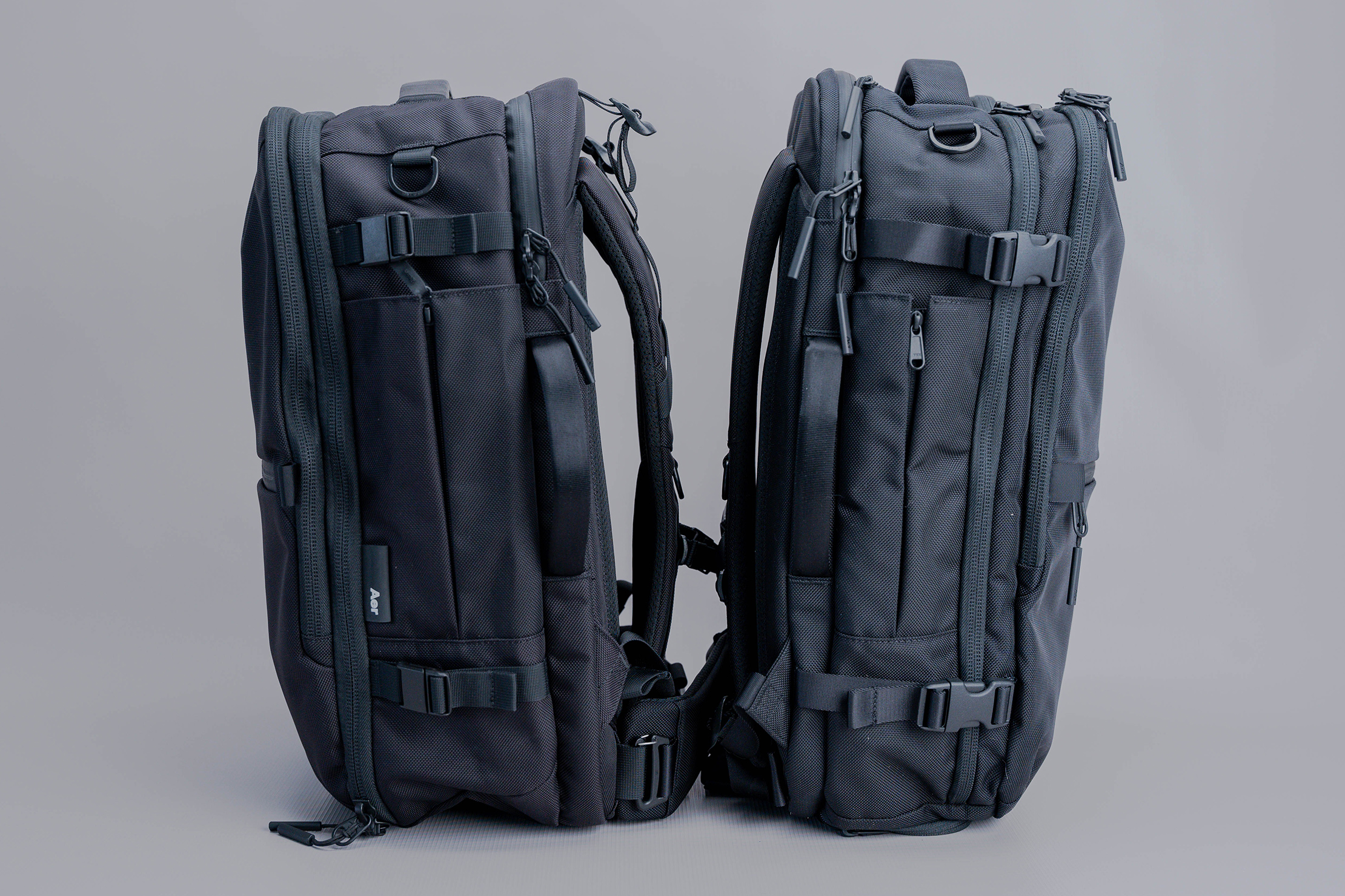 Aer Travel Pack 3 and Travel Pack 2 Side