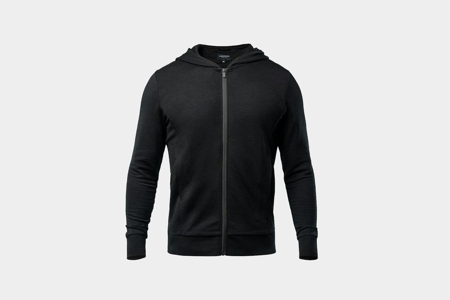 unbound merino compact travel hoodie