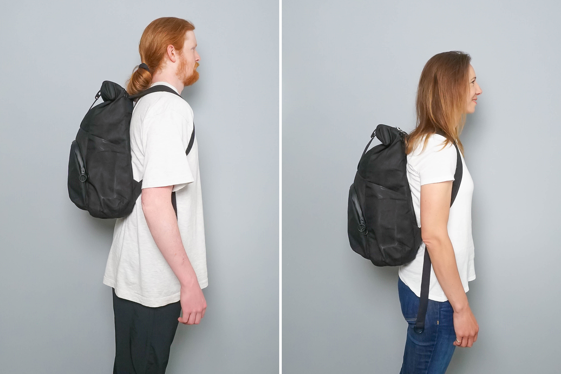 Trakke Wester Roll-Top Backpack Side by Side