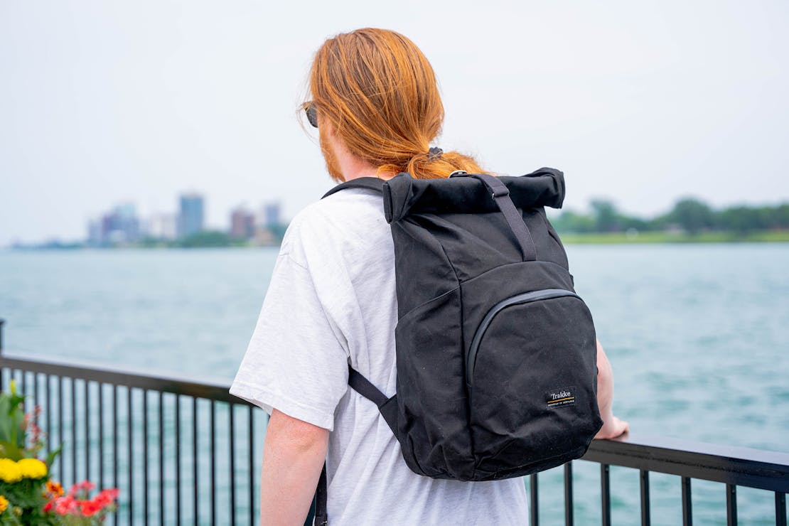 Trakke Wester Roll-Top Backpack Outdoor Side