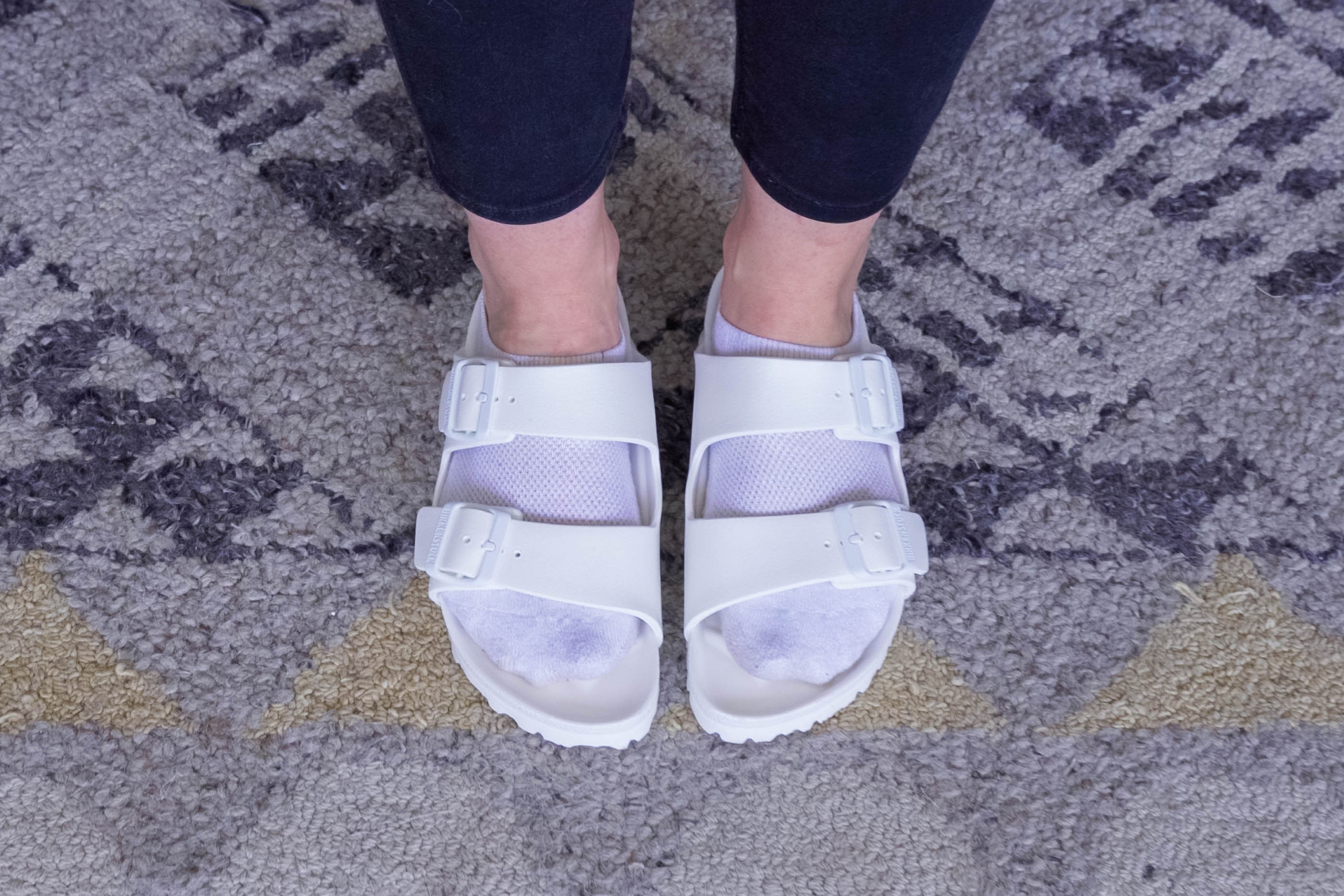 White arizona hot sale essentials birkenstock