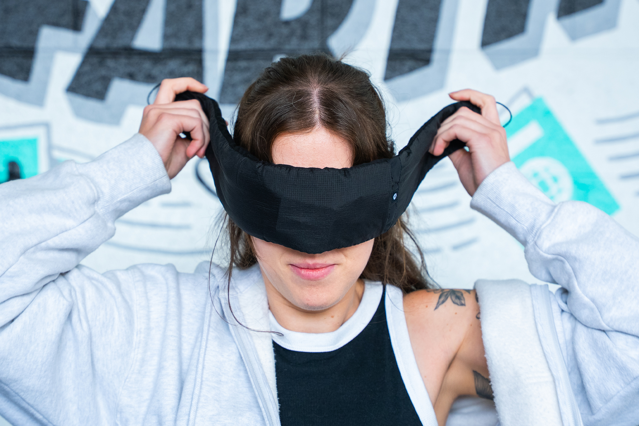 Matador Blackout Sleep Mask In Use
