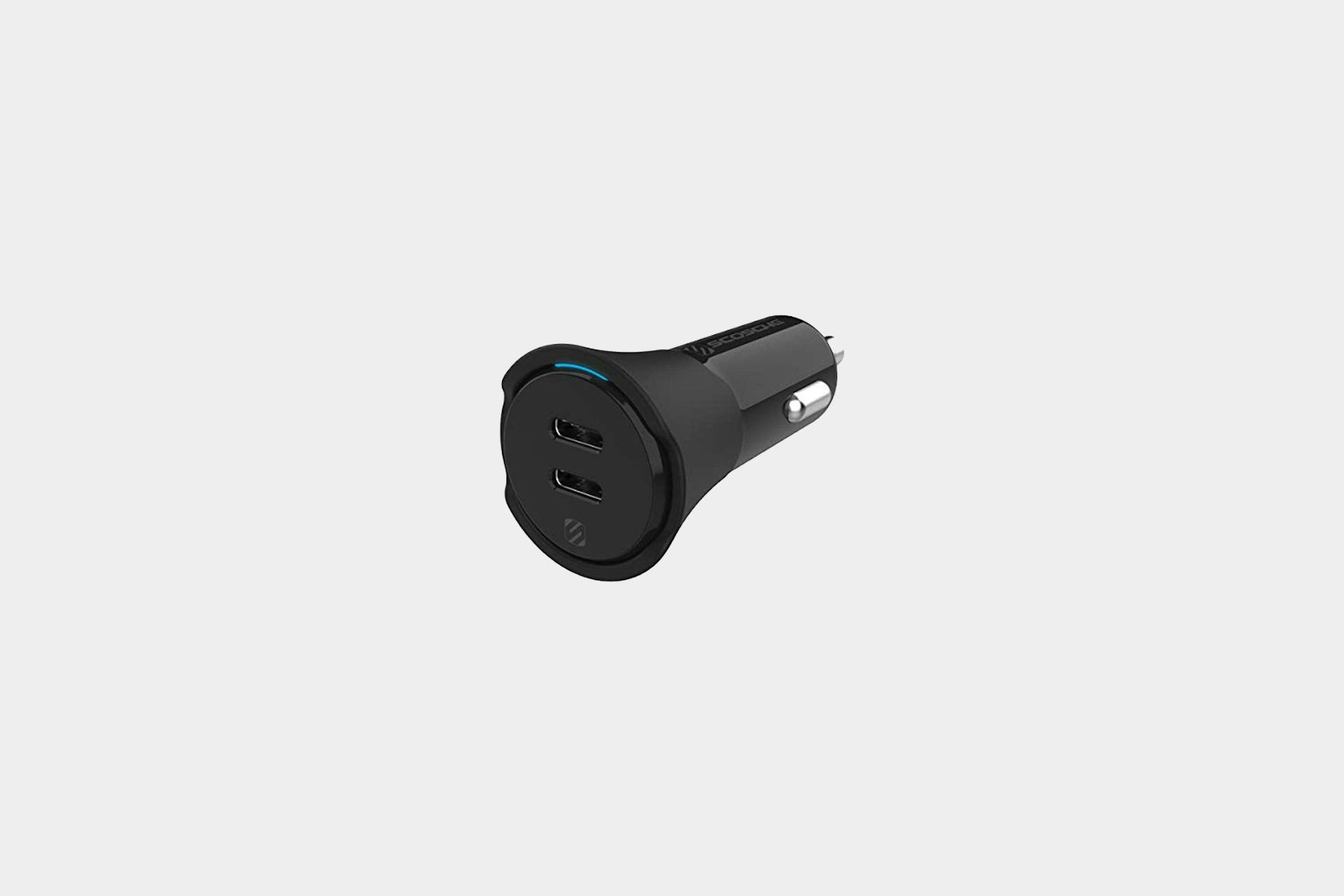 scosche powervolt pd60 dual port usb c car charger