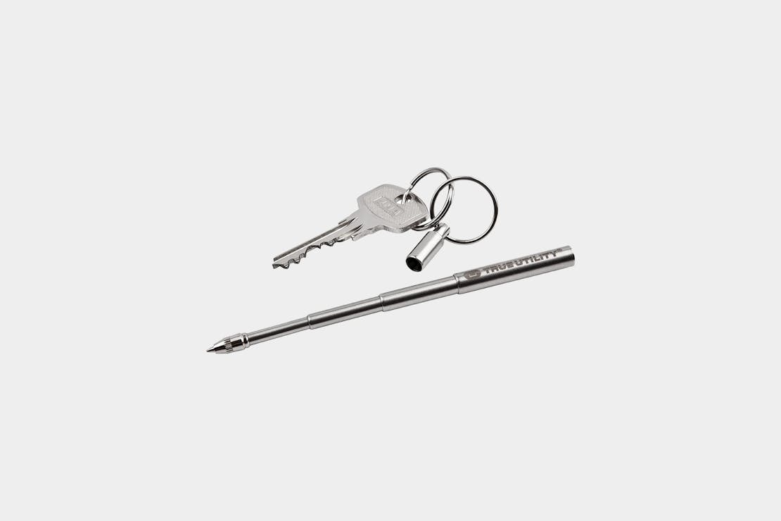 True Utility Stainless Steel Pen Keychain