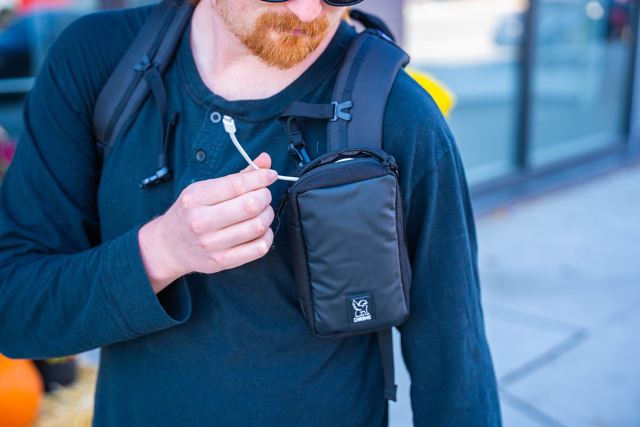 Chrome Industries Tech Accessory Pouch In Use 2
