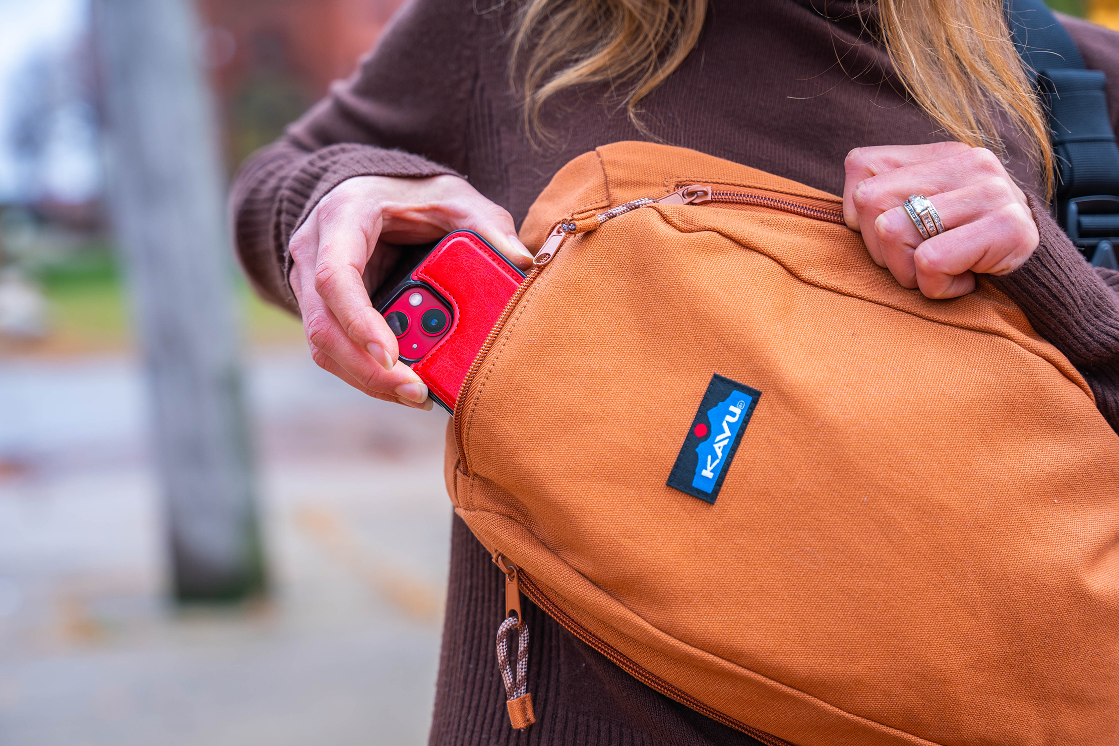 KAVU Switch Slinger Bag In Use