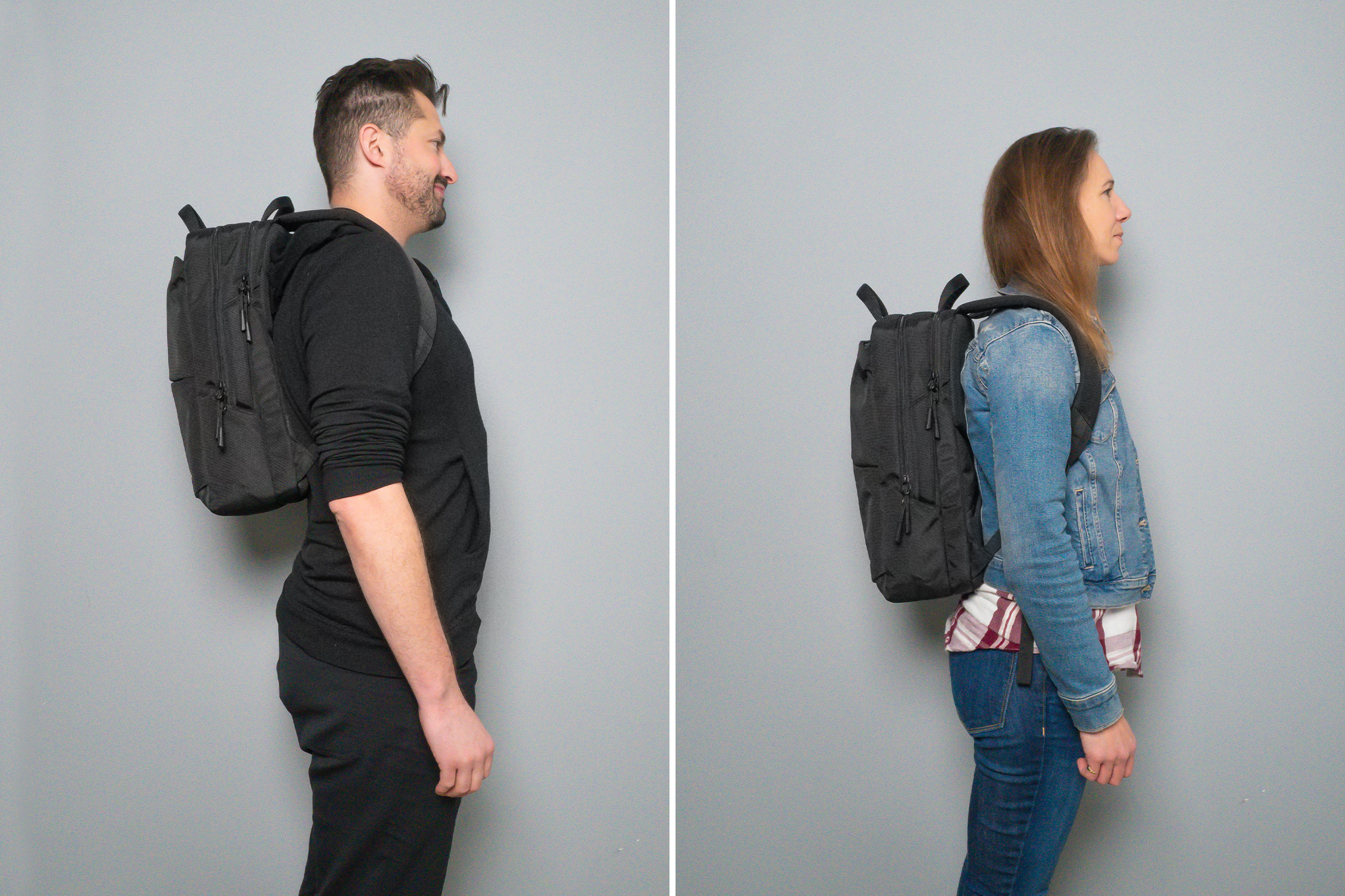 tomtoc Navigator-H71 Laptop Backpack Side By Side