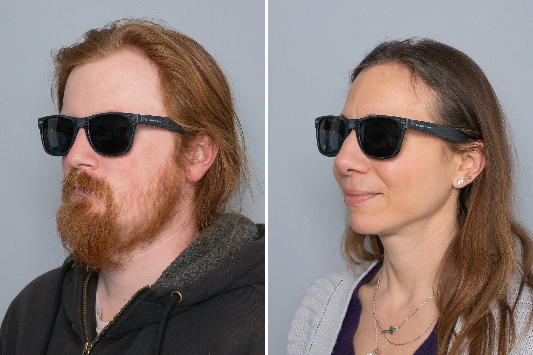 Shady Rays Classic Black Timber Polarized Side By Side