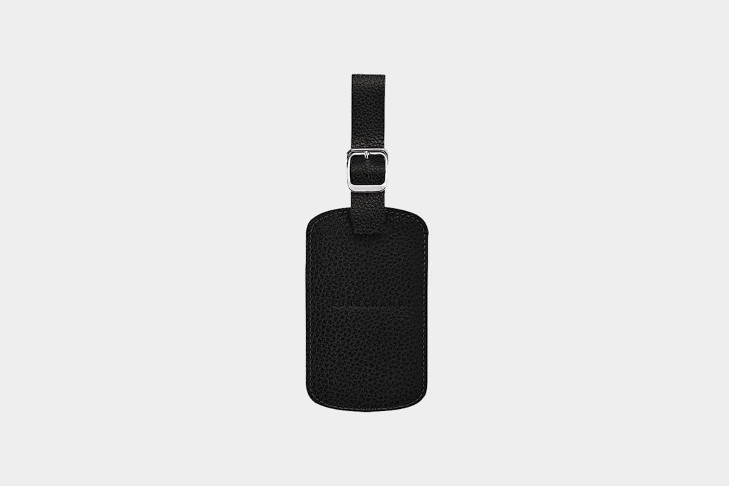 Longchamp Le Foulonne Leather Luggage Tag
