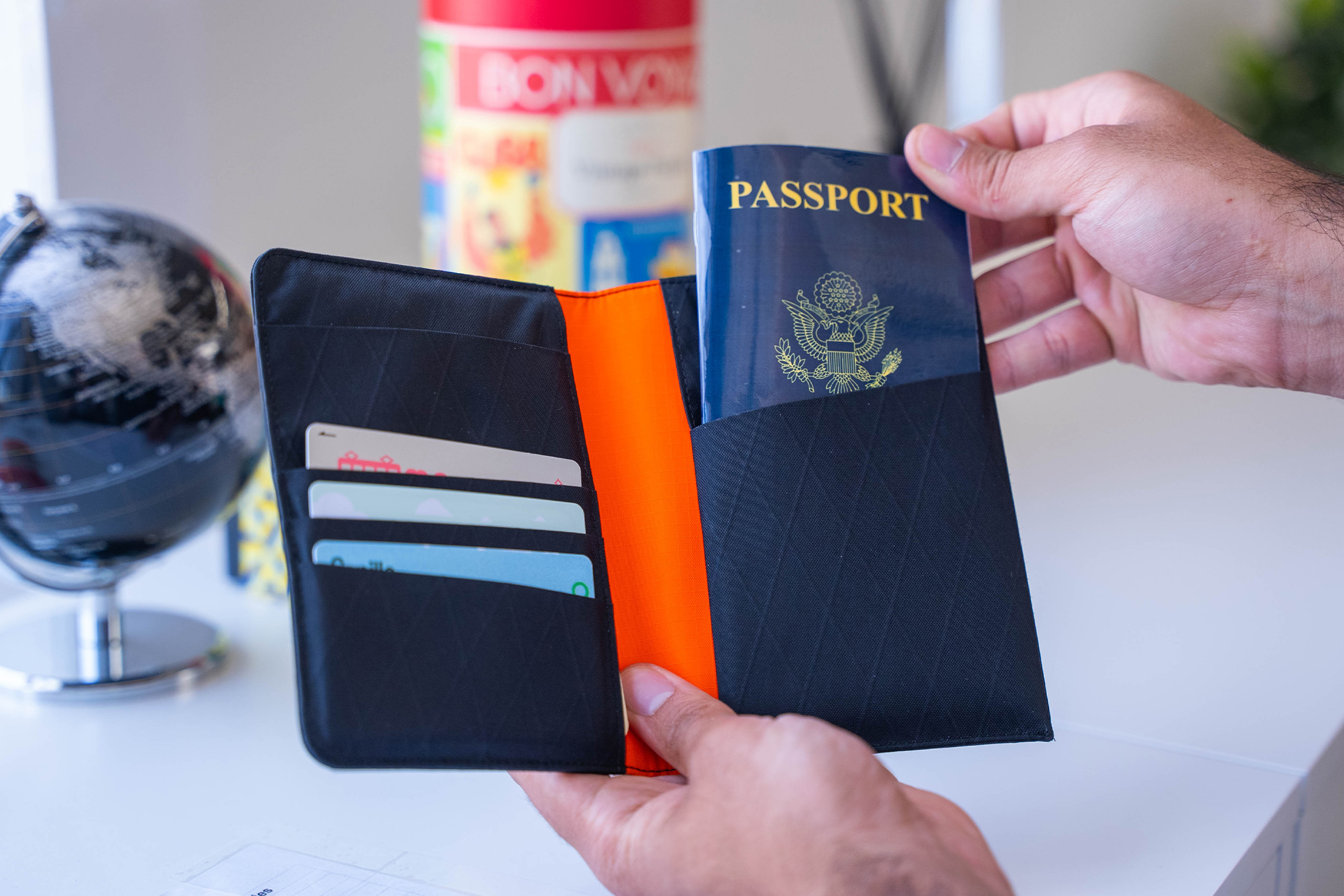 ALPAKA ARK Bifold Passport Wallet In Use