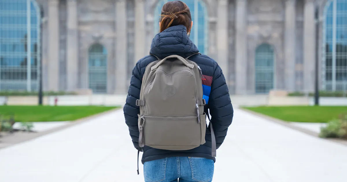 grey lululemon backpack - New Crew 22L For Men Toss In Your Laptop Grey Lululemon Backpacks Crossbody Bag