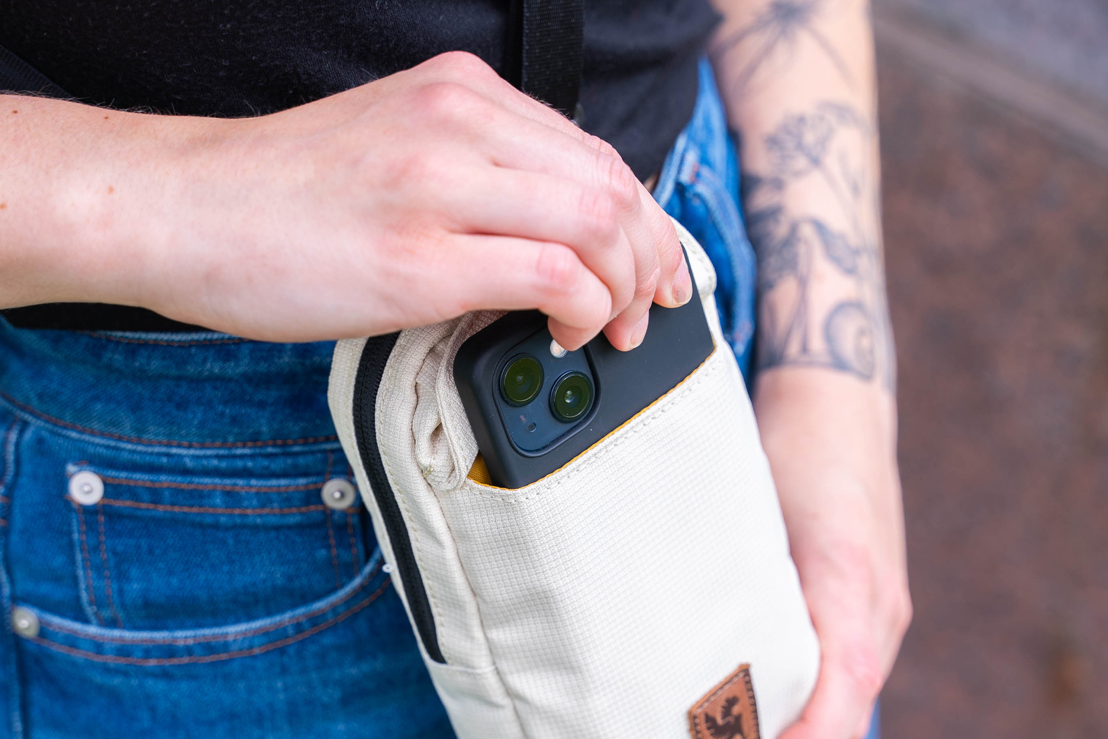 Chrome Industries Ruckas Accessory Pouch In Use