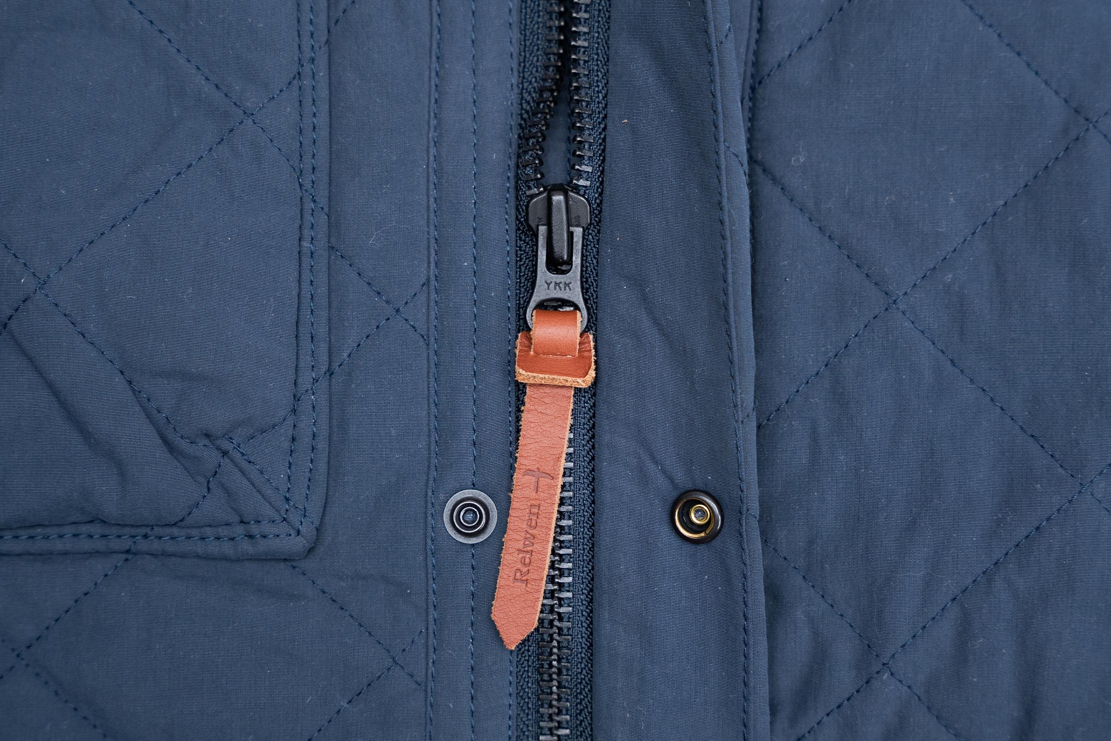 Relwen Quilted Insulated Tanker Jacket Zipper