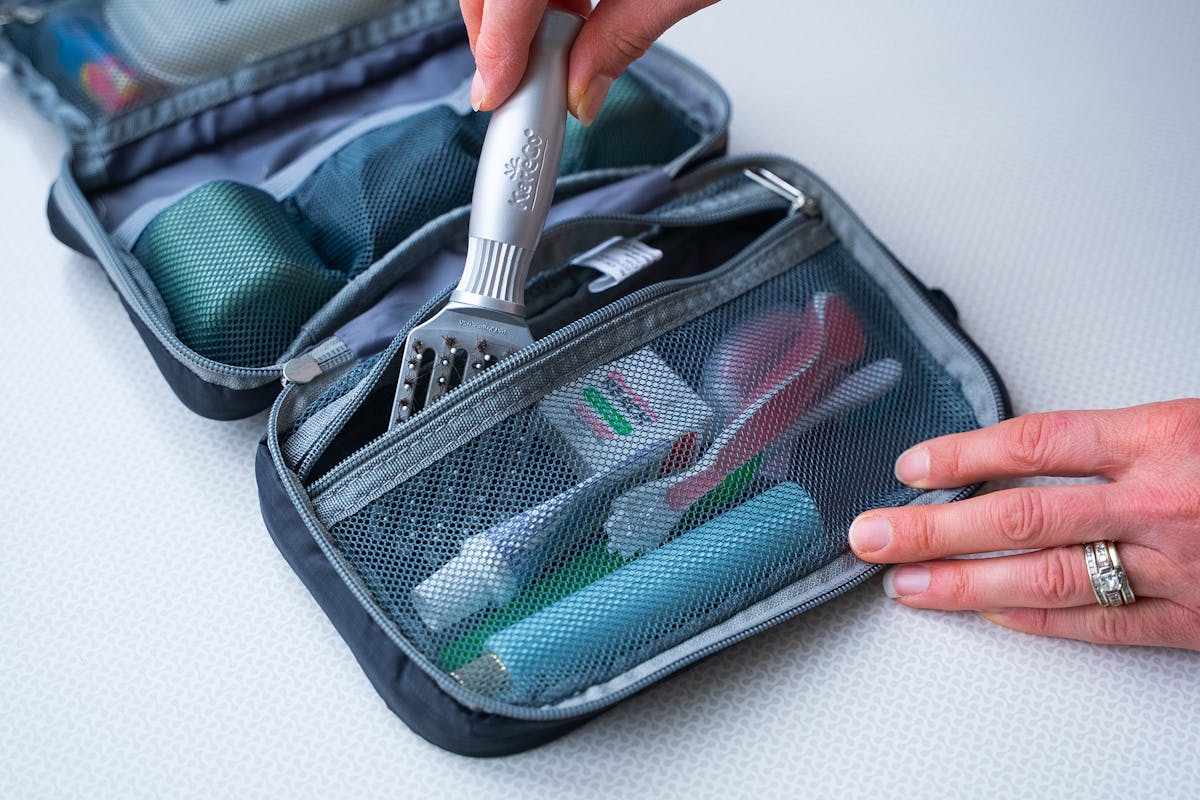 Travelon Compact Hanging Toiletry Bag Mesh Compartment