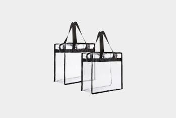 Juvale Stadium Approved Clear Tote Bags