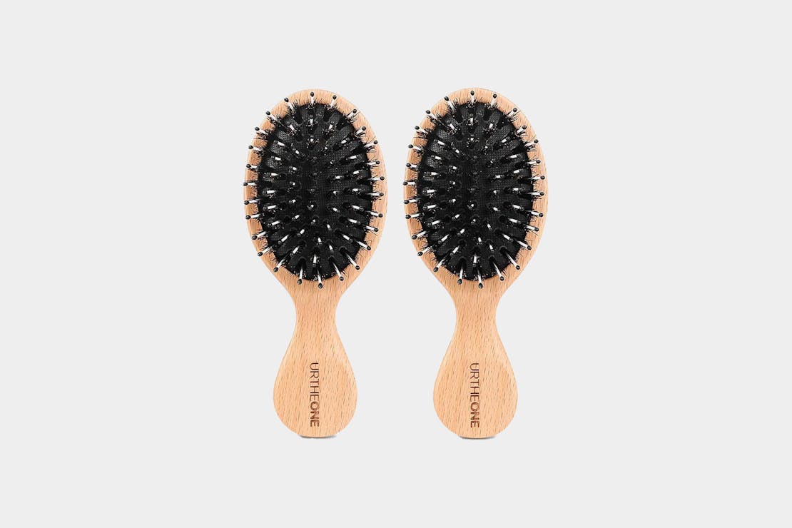 URTHEONE Wooden Boar Bristle Hair Brush Mini