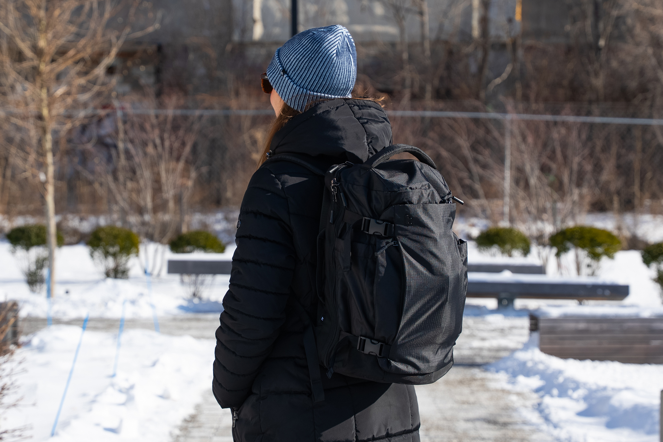 tomtoc Navigator-T66 Liteway Travel Laptop Backpack (28L) Side Back