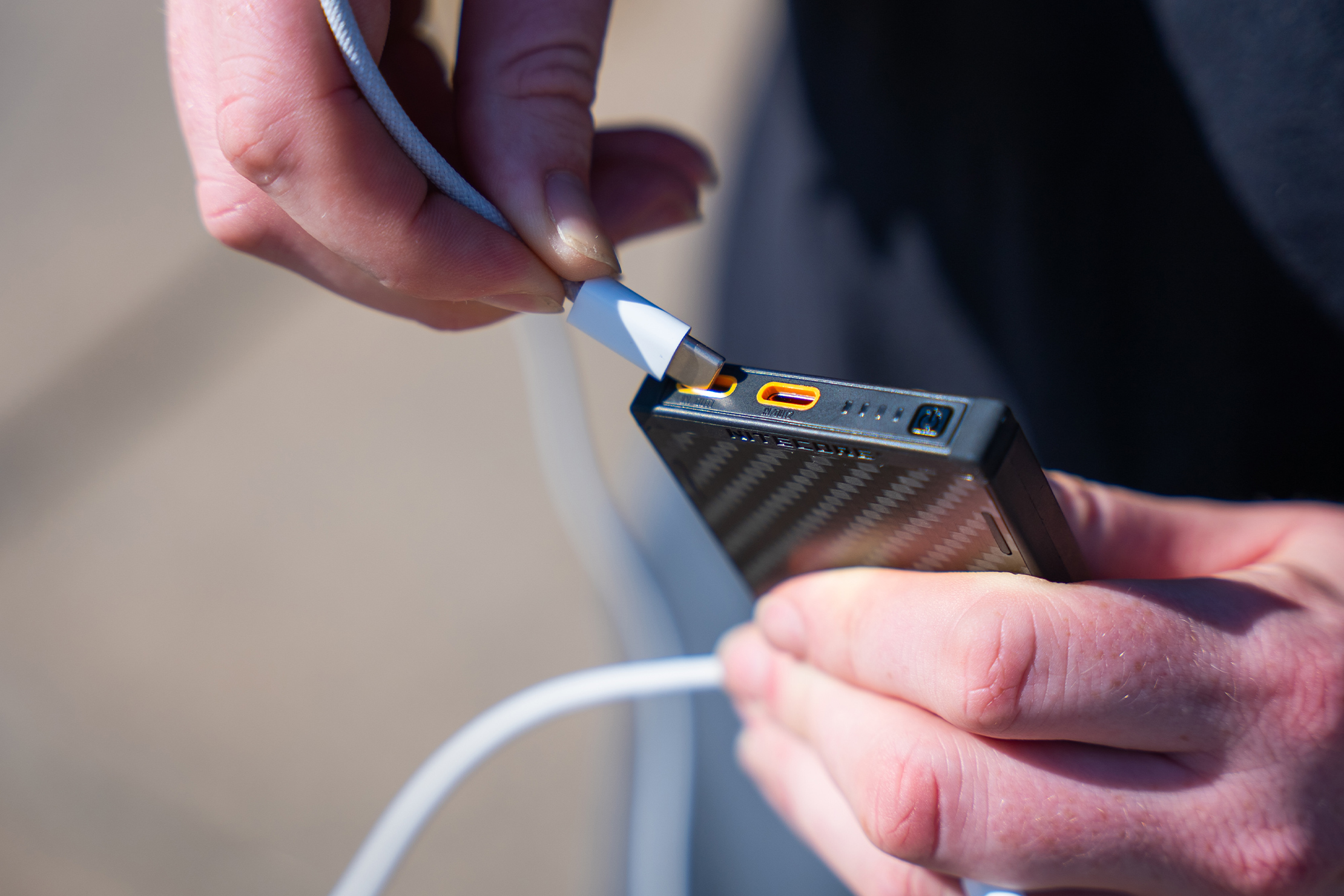 NITECORE NB10000 Gen 3 Ultra-Slim USB-C Power Bank In Use