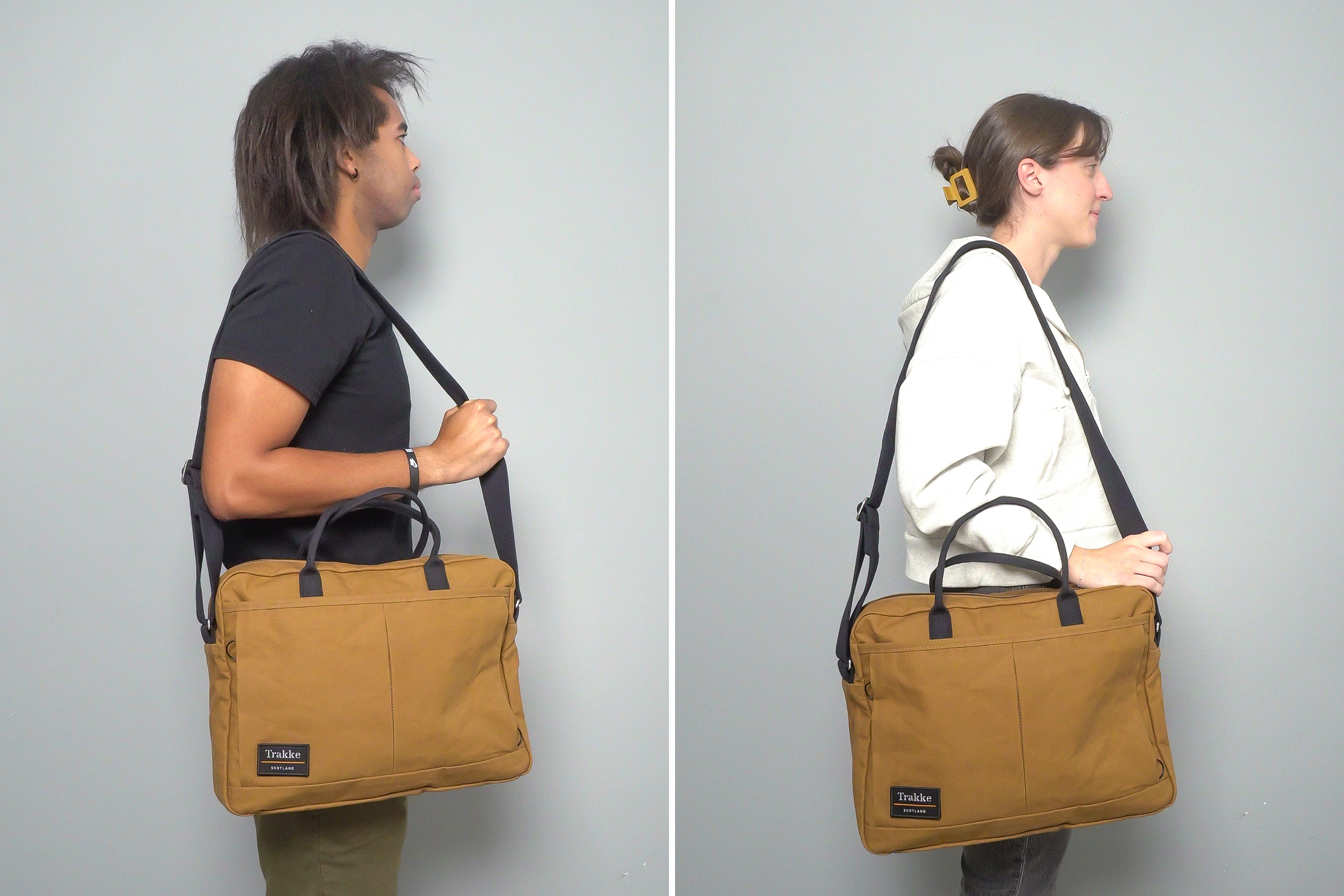 Trakke Portobello Laptop Briefcase Side-by-Side