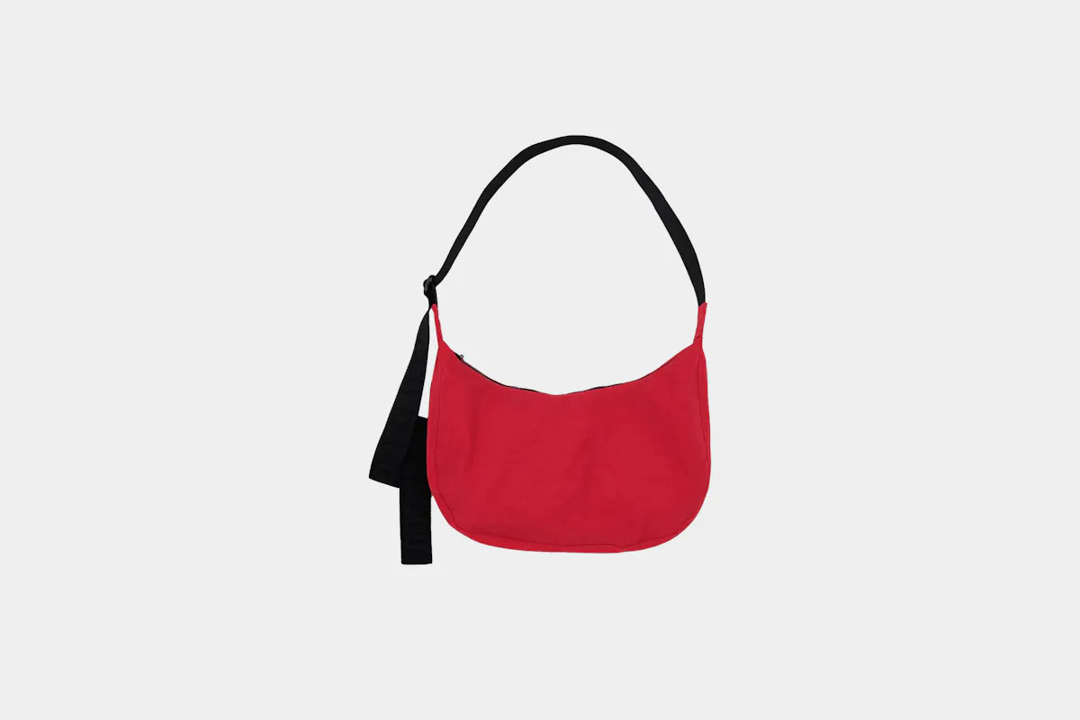 Borsa a spalla mezzaluna - NERO - CVG Gold