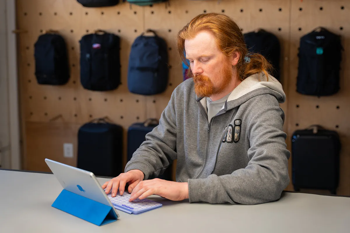 Logitech Keys-To-Go 2 In Use