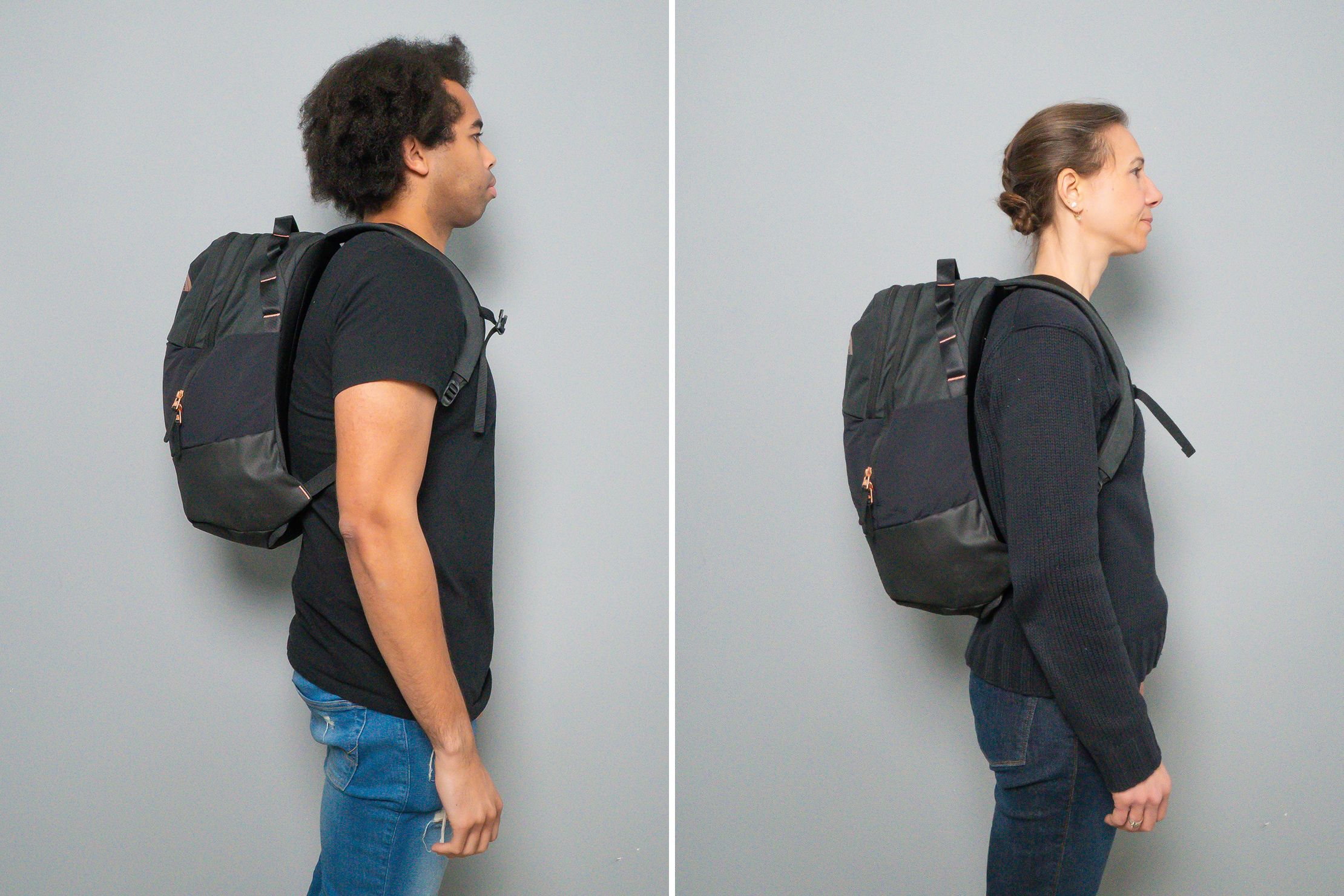 The North Face Isabella Transit Backpack Side by Side