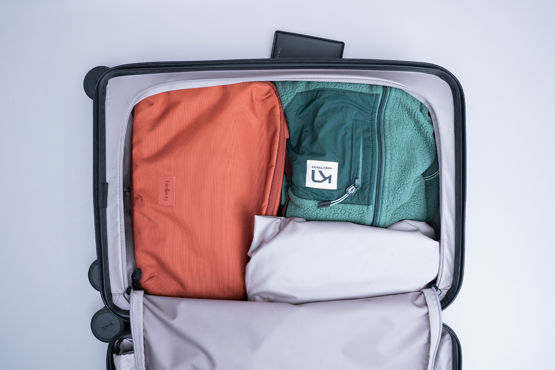 MVST Select Essential Collection Suitcase (Carry-On) Lid Stuffed