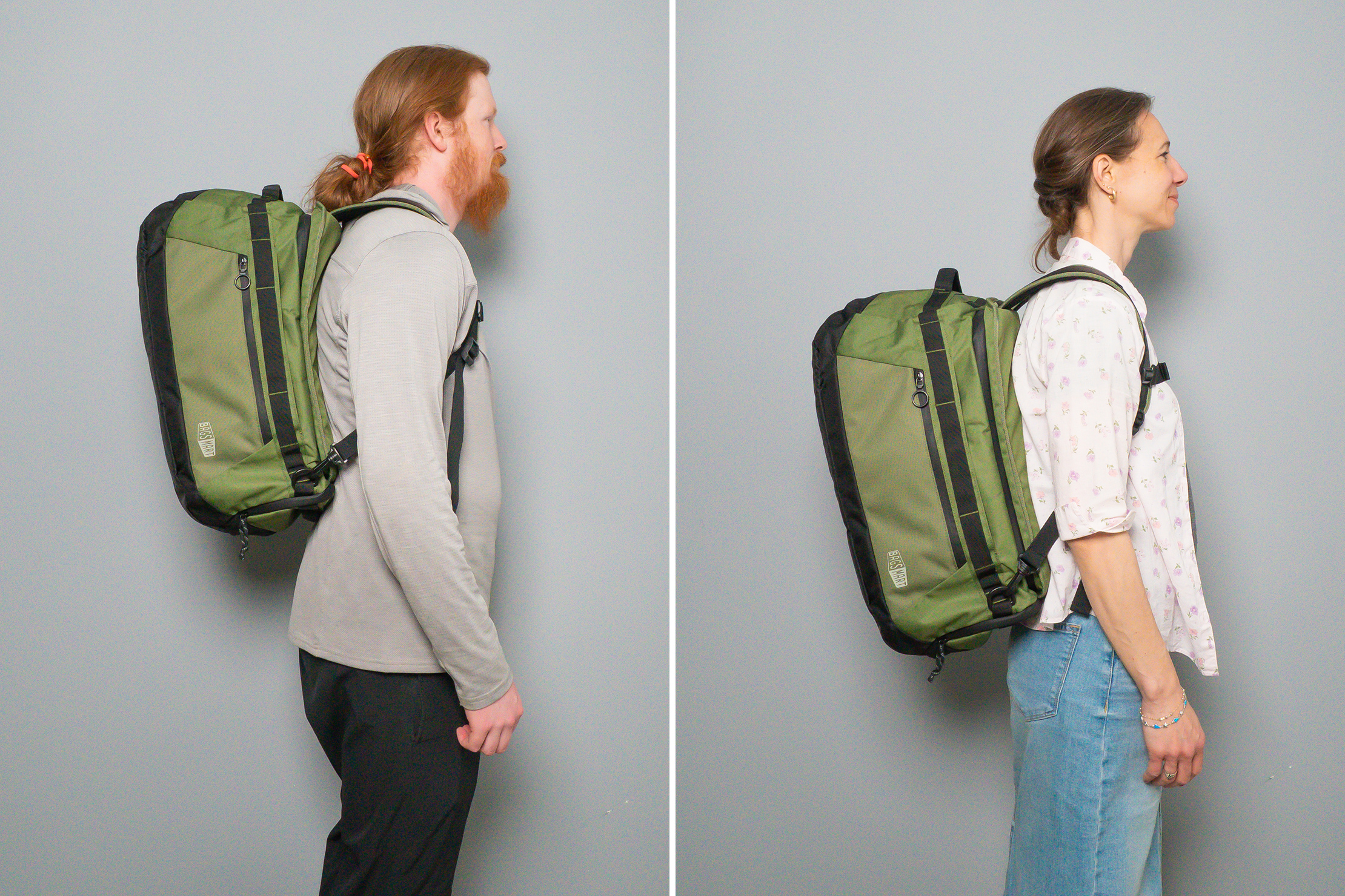BAGSMART Paz 43L Duffle Backpack Side by Side