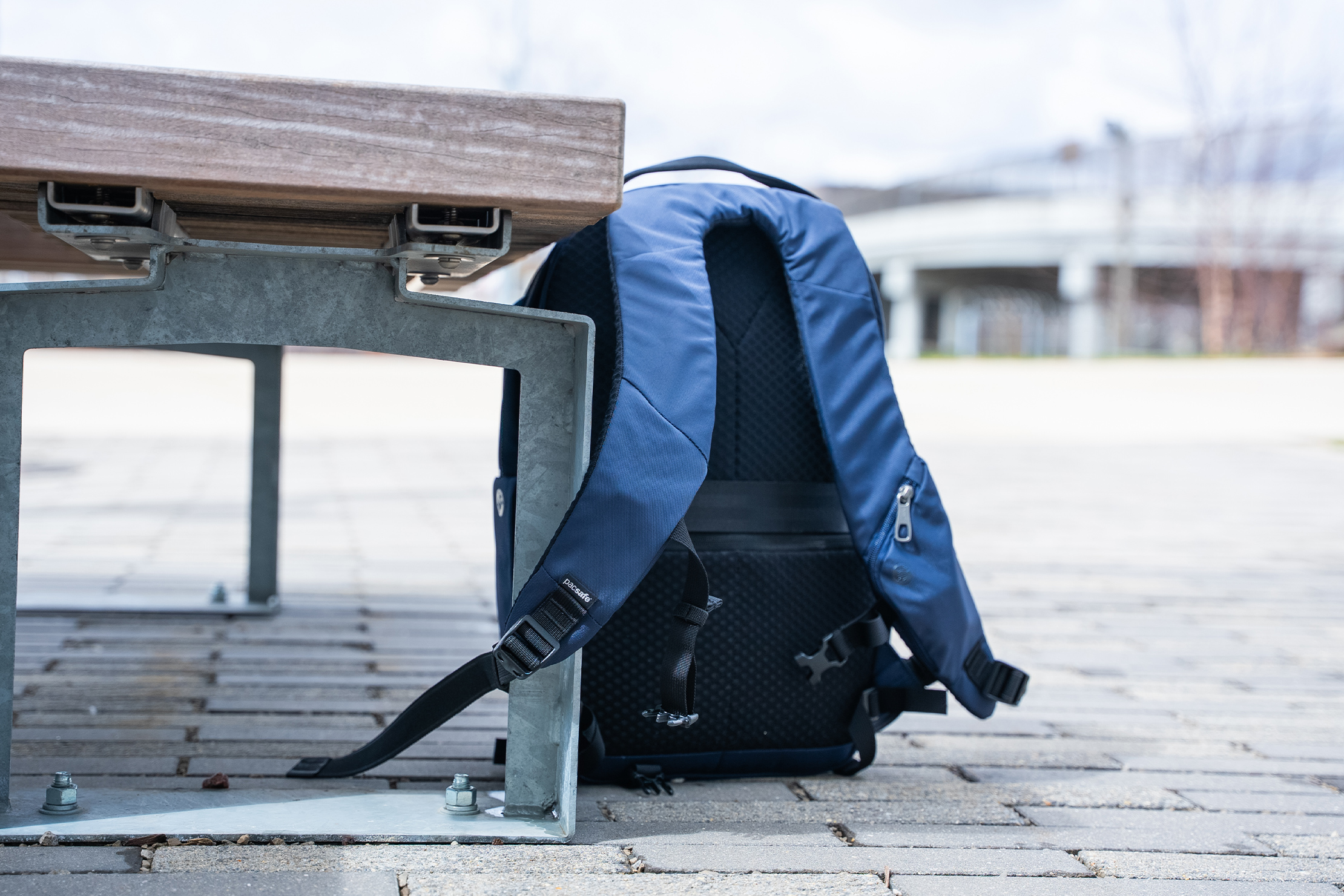 Pacsafe V 26L Anti-Theft Tour Backpack Bench