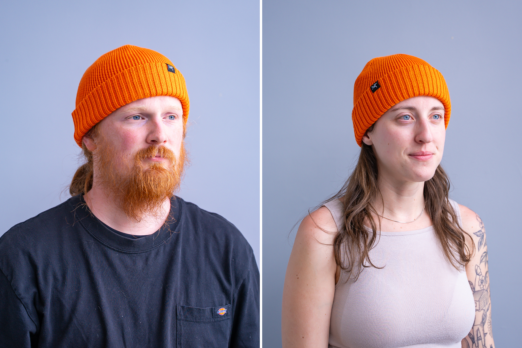 Arc'teryx Mallow Toque Hat on a masculine and feminine head size