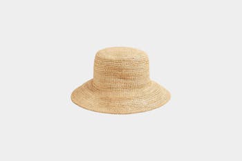 J.Crew Wide-brim Raffia Bucket Hat